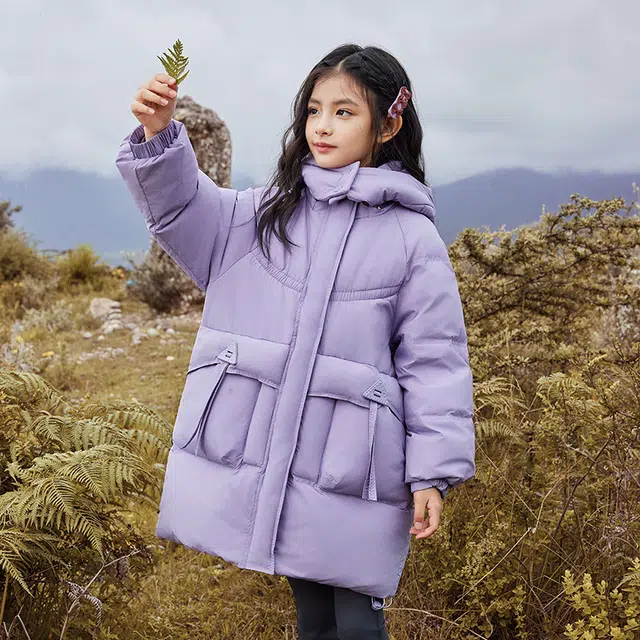雅鹿 舒适洋气宽松纯色保暖百搭羽绒服 青少年