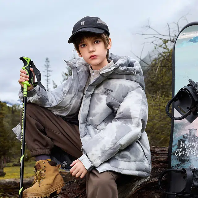 雅鹿 连帽舒适柔软百搭羽绒服 青少年