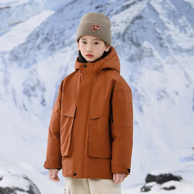 雅鹿 舒适连帽柔软百搭羽绒服 青少年