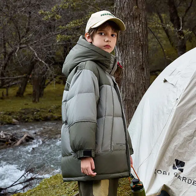雅鹿 连帽舒适亲肤柔软羽绒服 青少年