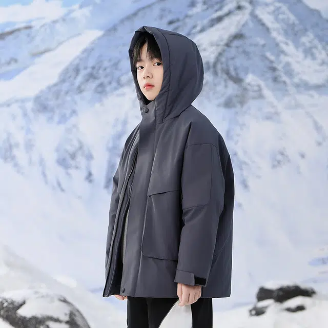 雅鹿 舒适连帽柔软百搭羽绒服 青少年