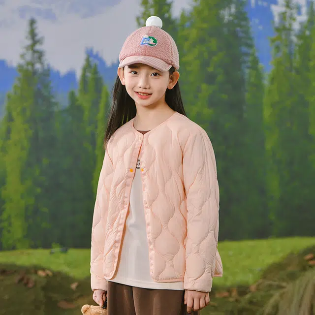 雅鹿羽绒服 时尚洋气轻薄修身纯色保暖 青少年