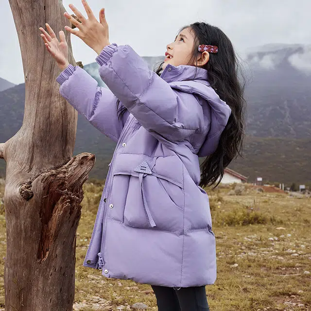雅鹿 舒适洋气宽松纯色保暖百搭羽绒服 青少年