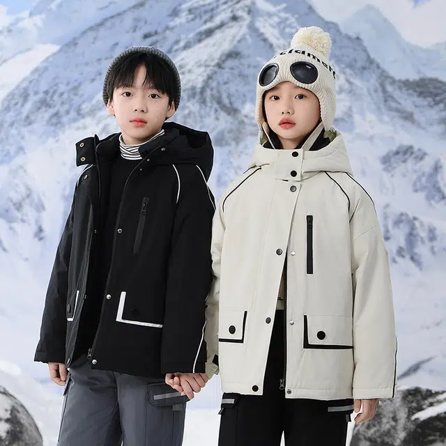 雅鹿 洋气舒适连帽柔软百搭羽绒服 青少年