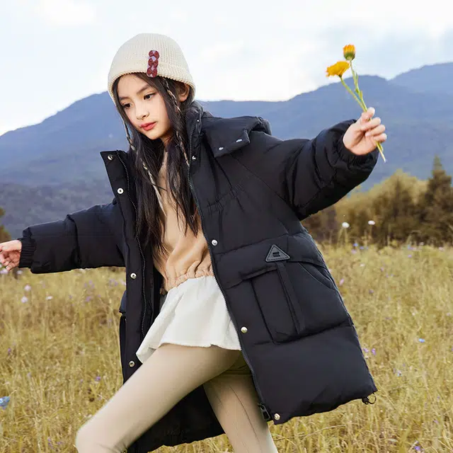 雅鹿 舒适洋气宽松纯色保暖百搭羽绒服 青少年