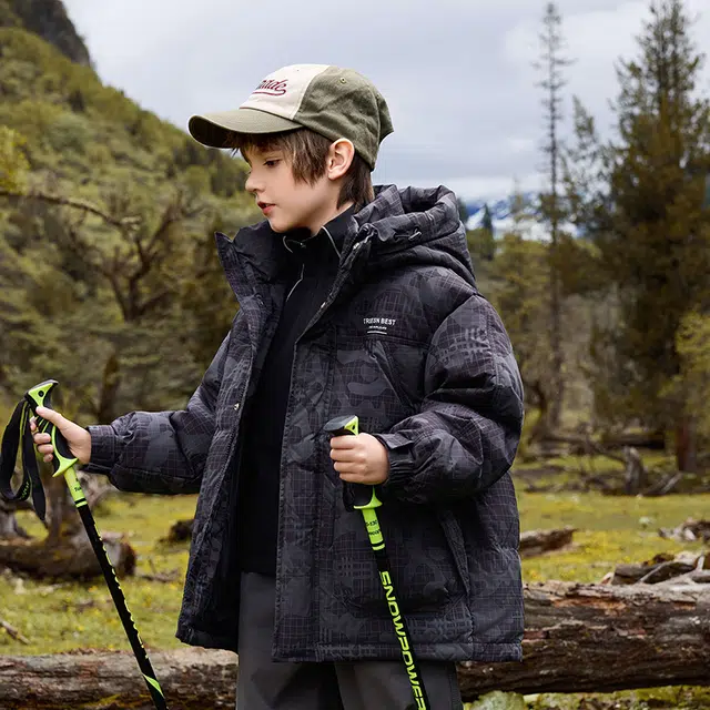 雅鹿 连帽舒适柔软百搭羽绒服 青少年