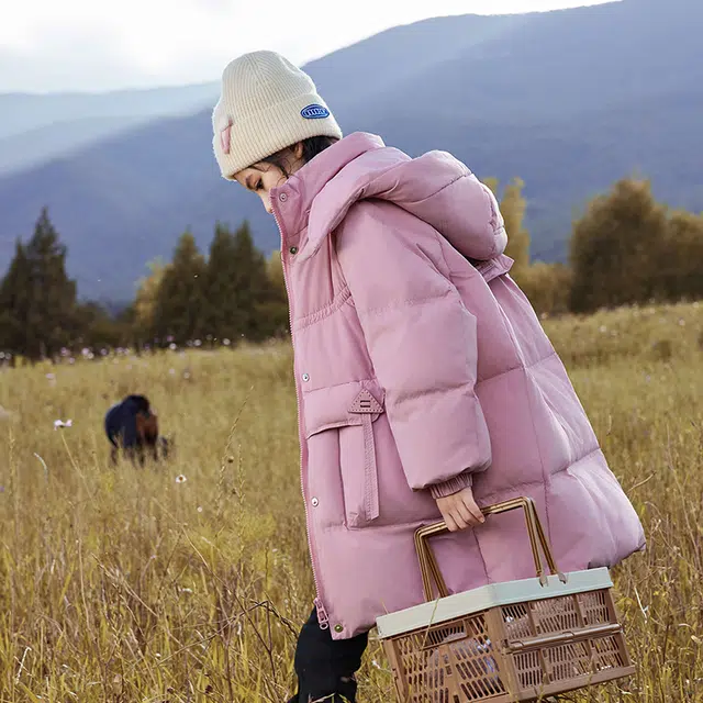 雅鹿 舒适洋气宽松纯色保暖百搭羽绒服 青少年