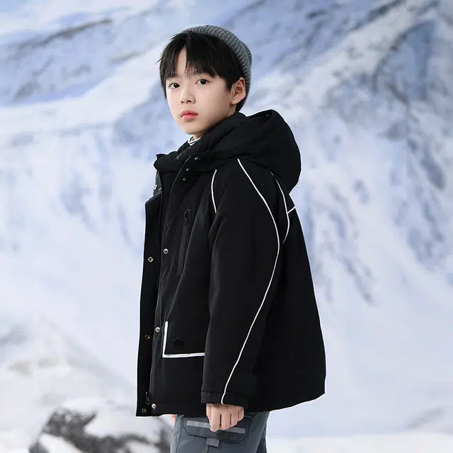 雅鹿 洋气舒适连帽柔软百搭羽绒服 青少年