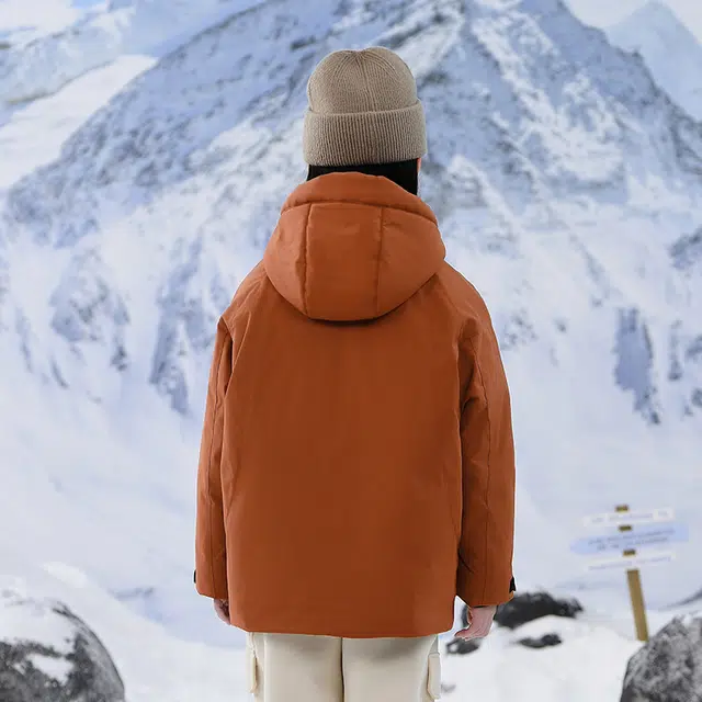 雅鹿 舒适连帽柔软百搭羽绒服 青少年