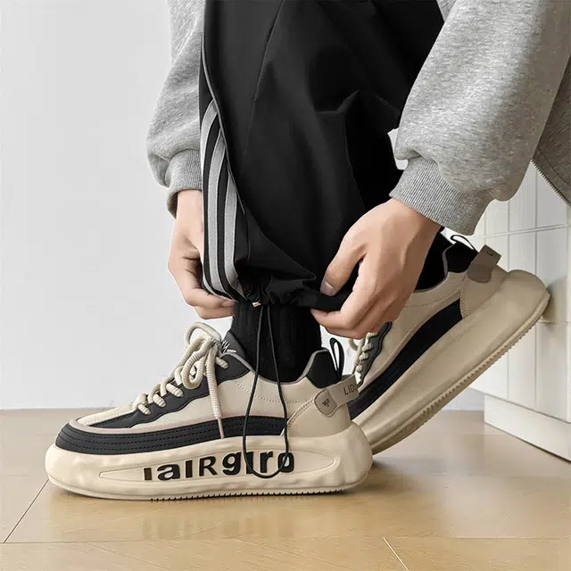 南极人 人造革 四季百搭舒适轻盈时尚潮流个性厚底街头前卫休闲 减震包裹性吸汗增高平衡抗冲击支撑耐磨轻便透气防滑 低帮 老爹鞋 男款