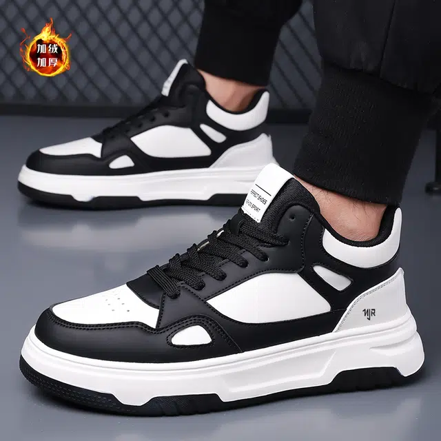 南极人 超纤皮 冬季时尚潮流加绒加棉加厚简约百搭风舒适 保暖减震包裹性吸汗增高平衡抗冲击性支撑耐磨轻便透气防水防滑 低帮 板鞋 男款