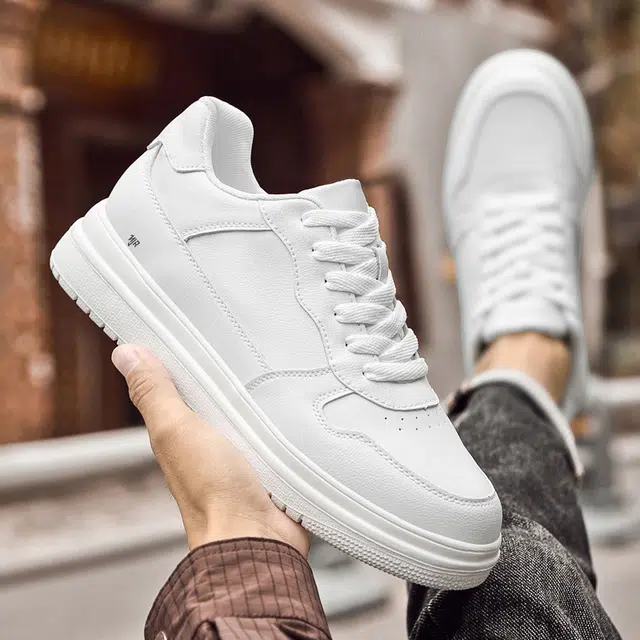 南极人 二层牛皮 四季舒适简约百搭时尚个性潮流韩版休闲厚底 减震包裹性吸汗增高抗冲击性支撑耐磨轻便透气防水防滑 低帮 板鞋 男女同款