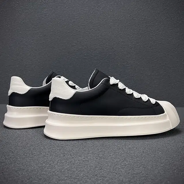 头层牛皮 潮流真皮贝壳头轻便百搭休闲运动 防水透气增高 低帮 板鞋 男款