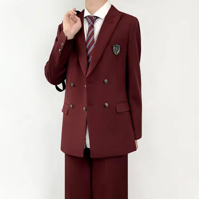 木村叔 学院风双排扣校供感制服西装 男女同款