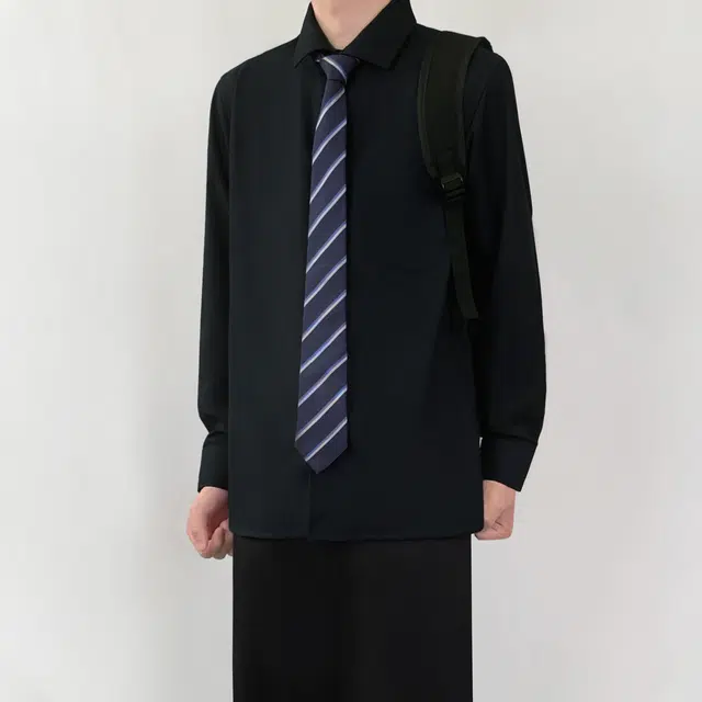 木村叔 制服长袖宽松休闲翻领衬衫 男款
