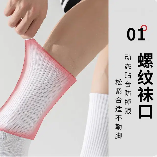 普鲁士多特蒙德 舒适简约防臭透气百搭篮球足球健身跑步运动中筒袜 男女同款 组合装