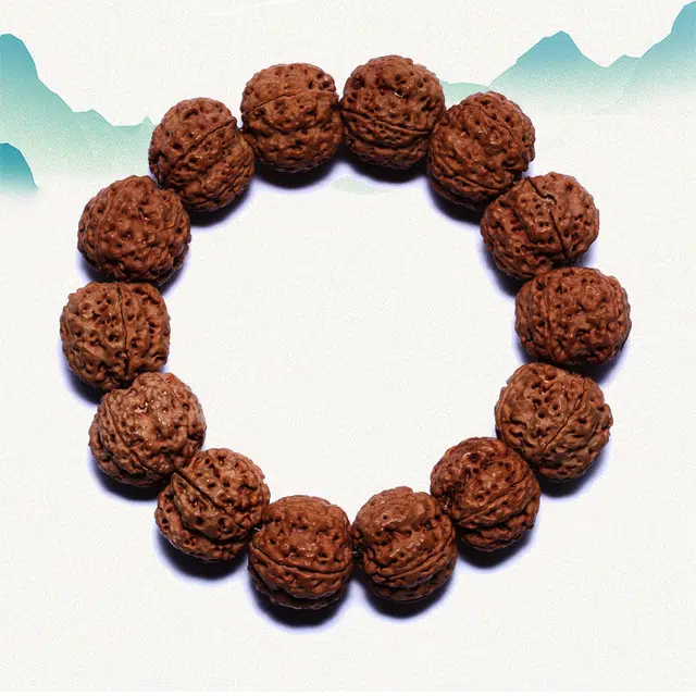 灵晔 新中式古风福运招财不动明王佛珠盘玩寓意平安事业顺 金刚菩提 菩提类手串 男女同款情侣款