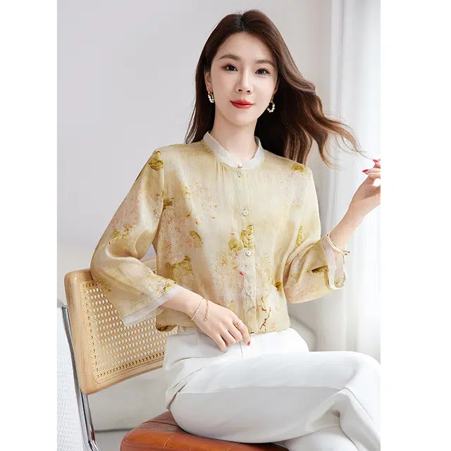 水墨佳人 时尚舒适短袖衬衫 女款