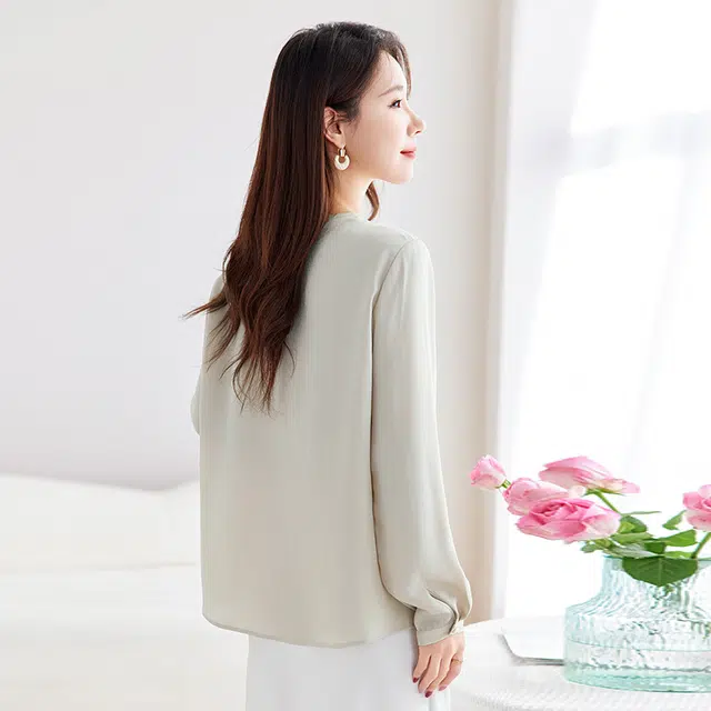 水墨佳人 真丝弹力重绉小衫 女款
