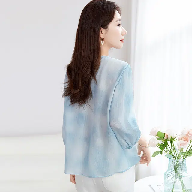 水墨佳人 桑蚕丝合身长袖衬衫 女款