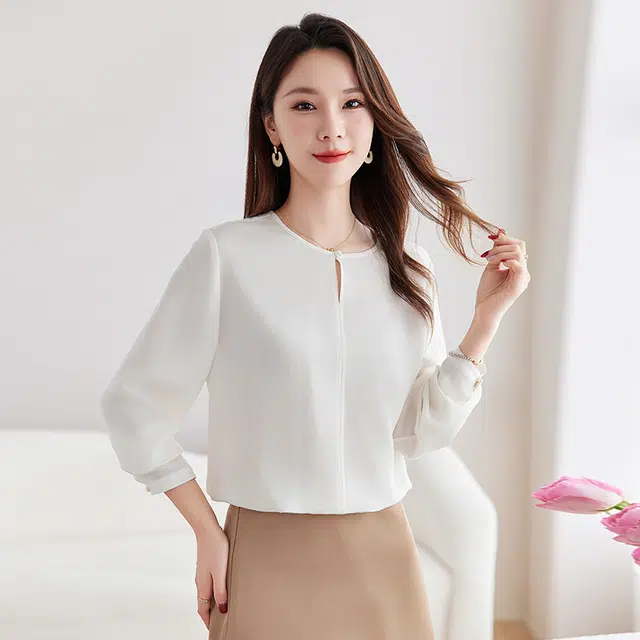 水墨佳人 真丝弹力重绉小衫 女款