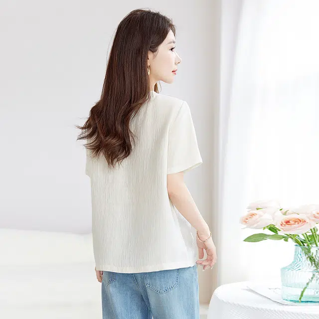水墨佳人 舒适亲肤真丝桑蚕丝短袖衬衫 女款