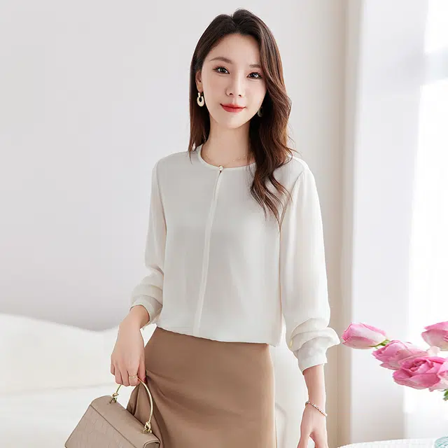 水墨佳人 真丝弹力重绉小衫 女款