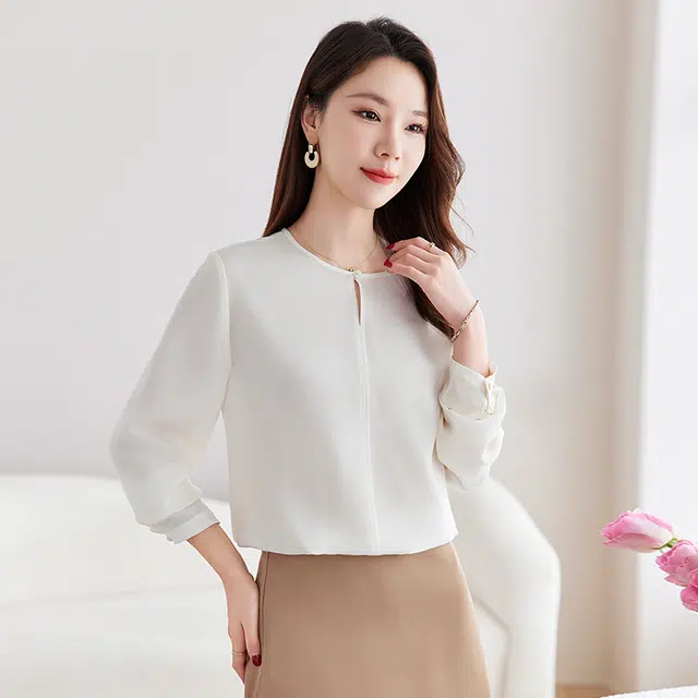 水墨佳人 真丝弹力重绉小衫 女款