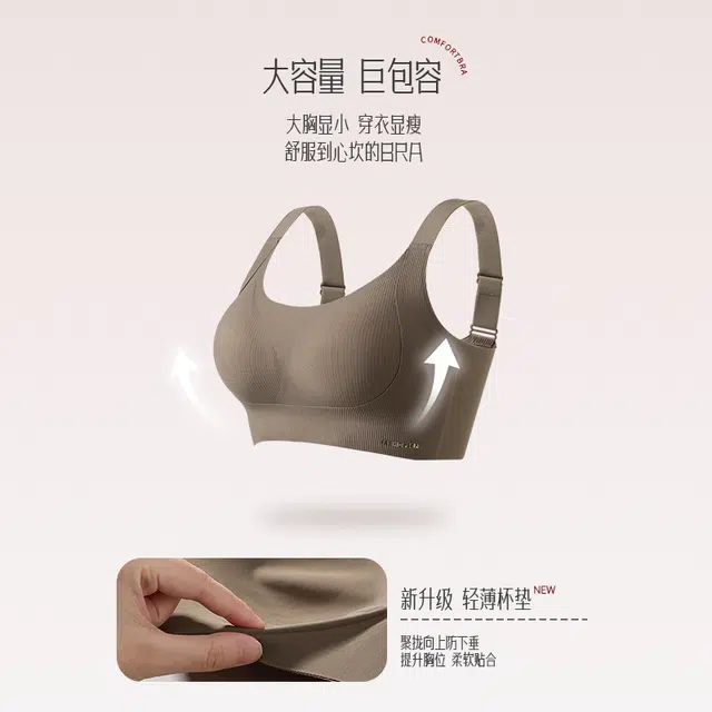 帕兰朵 无痕聚拢提拉上托防下垂无钢圈舒适透气显瘦文胸 女款
