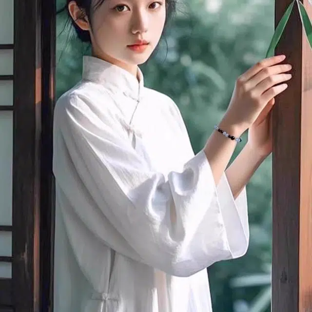 安道子 单圈简约小众盘玩佛珠  恋爱礼盒 出游好运天然海蓝宝手串 女款