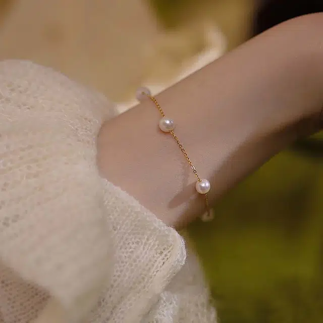 安道子 满天星天然小众高级感新中式轻奢转运珠 淡水珍珠 手链 女款