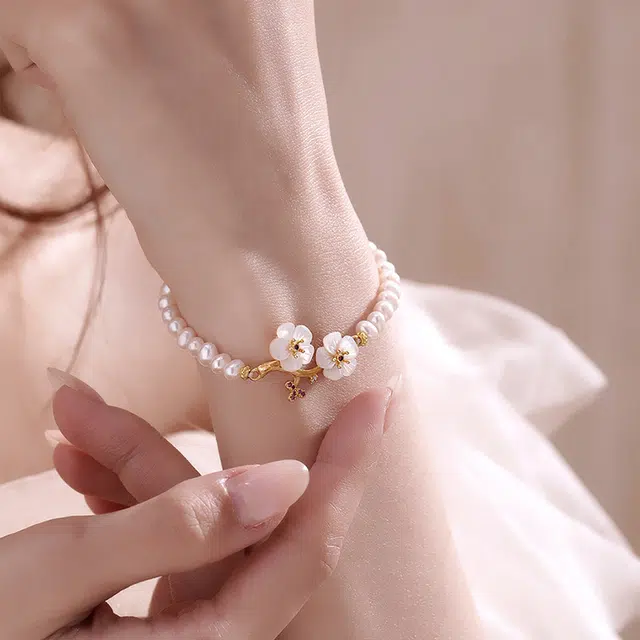安道子 #好运 中国风 轻奢 小众 精致 天然 淡水珍珠 手链 女款