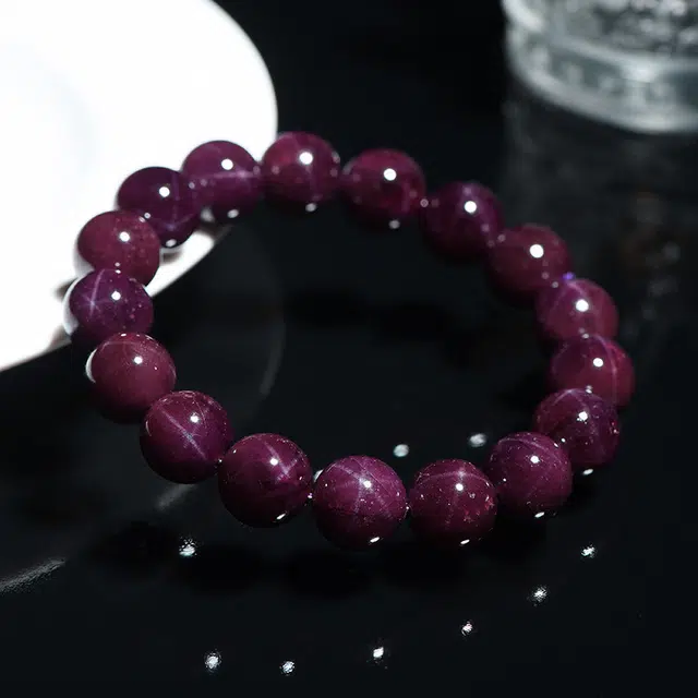 安道子 星光紫 浪漫寓意 德特小众设计精致优雅圆珠 恋爱 出游好运天然石榴石手串 女款