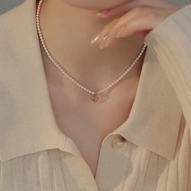 安道子 #好运  法式轻奢风 复古小众 淡水珍珠 项链 女款