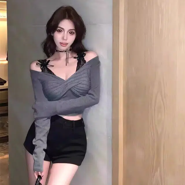 依钗 绝美设计感假两件时尚长袖内搭针织衫 女款