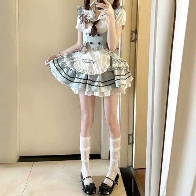 海獭 甜美可爱洛丽塔风显瘦萝莉装 女款