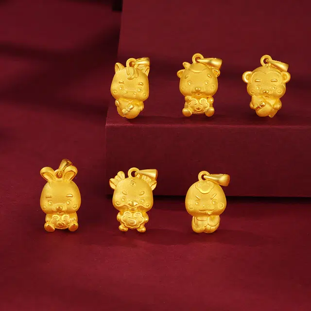 萃华金店 十二生肖 好运 本命年生肖蛇福禄吉祥 瑞兽呈祥 福泽绵长 足金 按克计价 黄金项链 男女同款情侣款