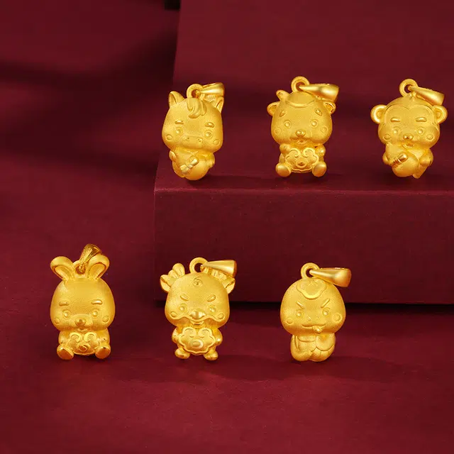 萃华金店 十二生肖 好运 本命年生肖蛇福禄吉祥 瑞兽呈祥 福泽绵长 足金 按克计价 黄金项链 男女同款情侣款