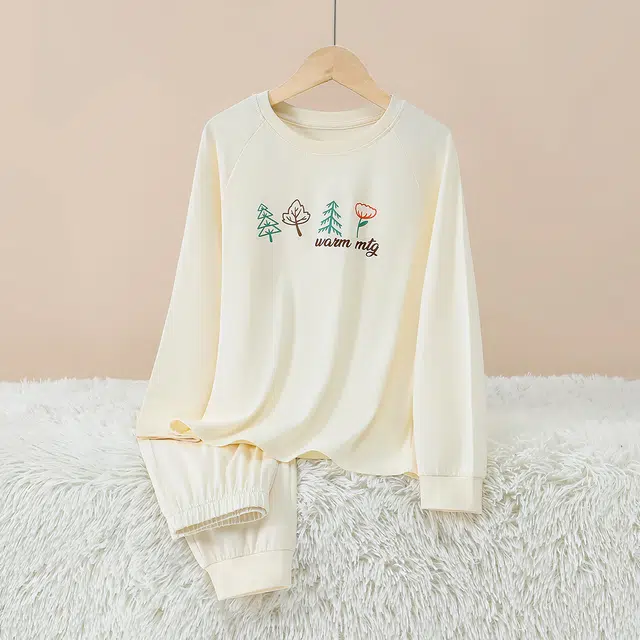 梦特娇家居服 舒适柔软纯色洋气 米杏青少年