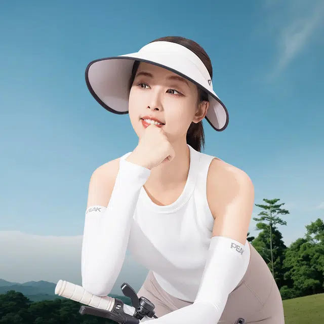 匹克 遮阳帽空顶帽夏季大帽檐防紫外线 锦纶 防晒帽 女款