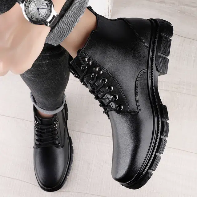 牛皮 时尚百搭加绒保暖舒适轻便耐磨潮流 短筒 马丁靴 男款