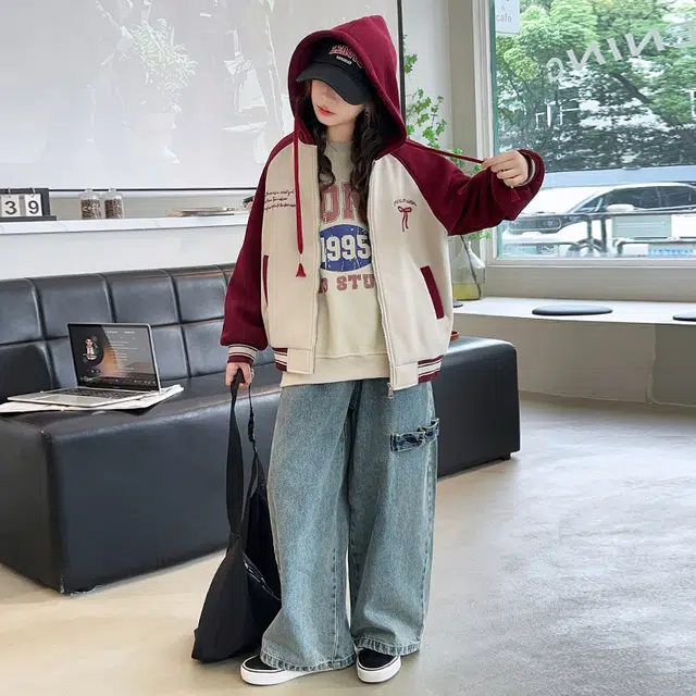 木木屋 舒适连帽亲肤拉链夹克外套 青少年