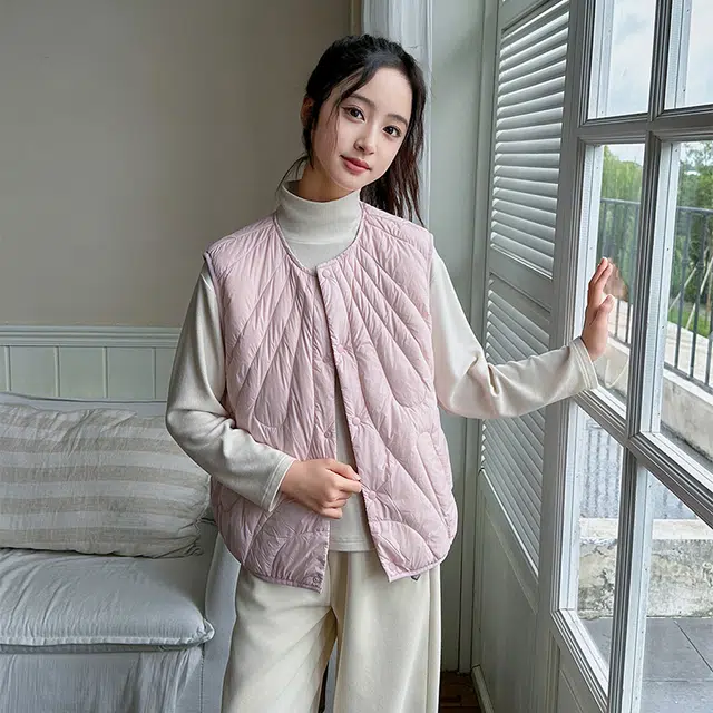 木木屋羽绒服 圆领舒适洋气无袖 青少年