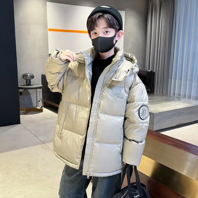 木木屋羽绒服 舒适连帽舒适简约长袖 青少年
