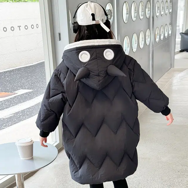 木木屋 连帽洋气休闲纯色长袖羽绒服 青少年