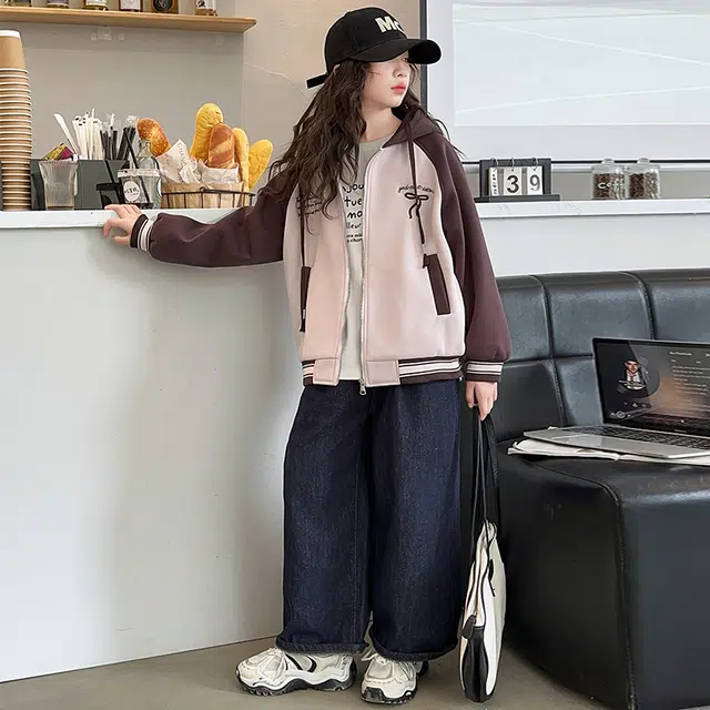 木木屋 舒适连帽亲肤拉链夹克外套 青少年
