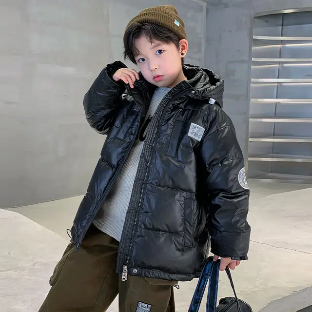 木木屋 连帽洋气简约纯色长袖羽绒服 青少年