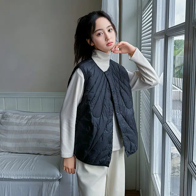 木木屋羽绒服 圆领舒适洋气无袖 青少年
