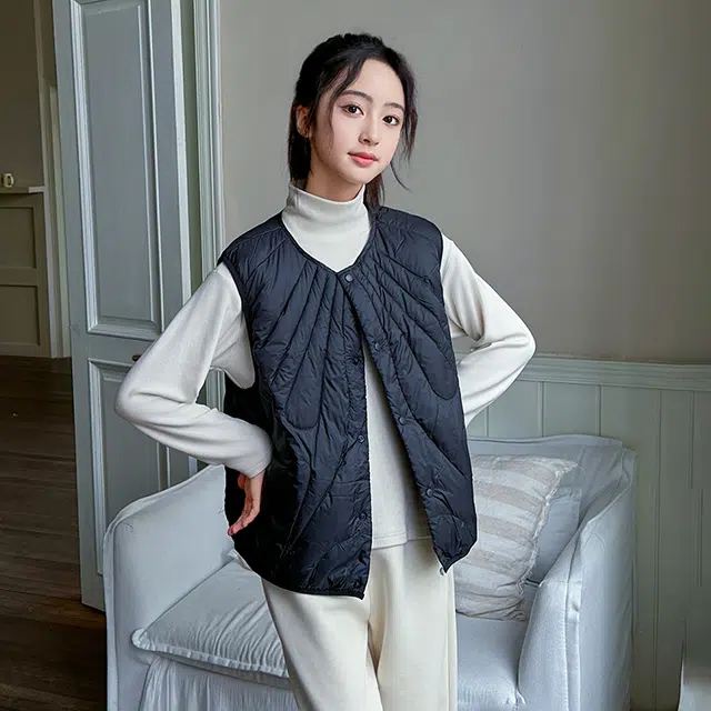 木木屋羽绒服 圆领舒适洋气无袖 青少年