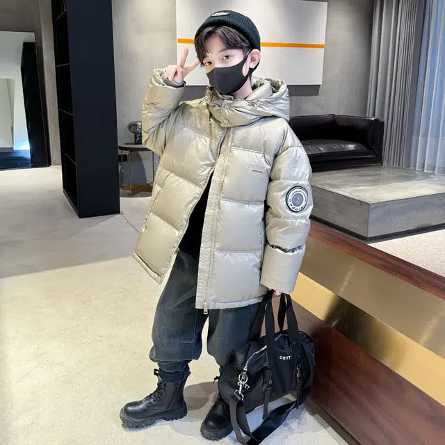 木木屋羽绒服 舒适连帽舒适简约长袖 青少年